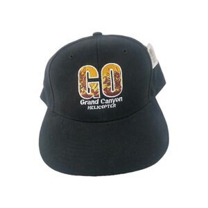 GO Grand Canyon Helicopter Hat Black Embroidered Logo NEW with Tags Strapback